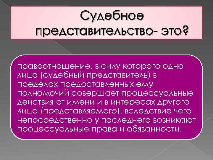 Понятие представительства. Понятие судебного представительства. Основания судебного представительства. Виды судебных представителей. Представительство это кратко.