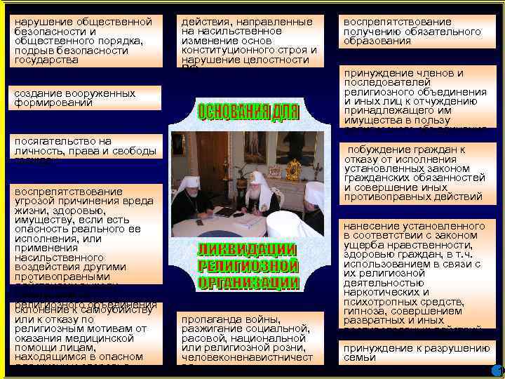 нарушение общественной  действия, направленные воспрепятствование безопасности и    на насильственное 