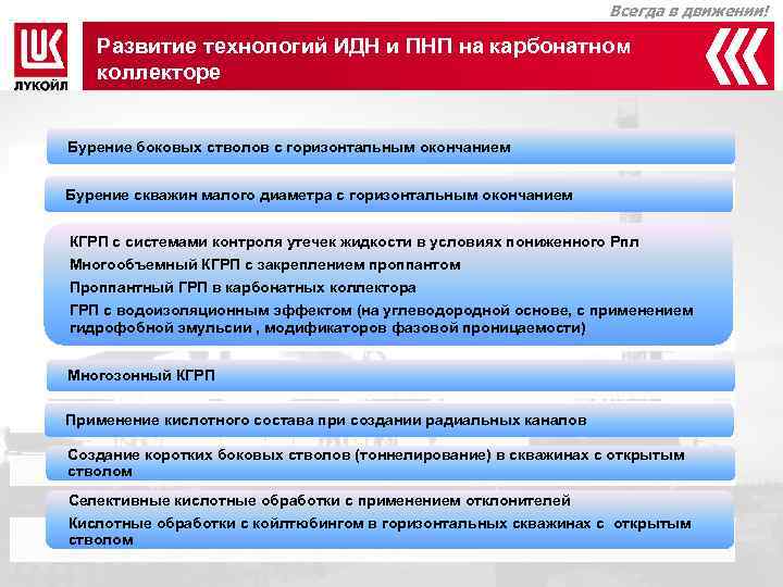       Всегда в движении! Развитие технологий ИДН и ПНП