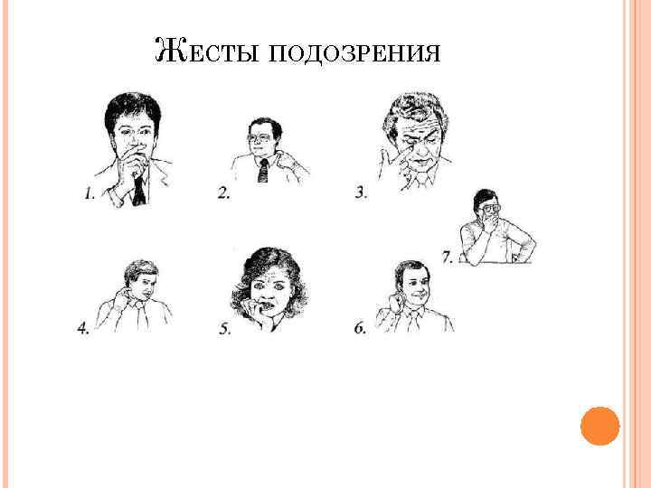 ЖЕСТЫ ПОДОЗРЕНИЯ 