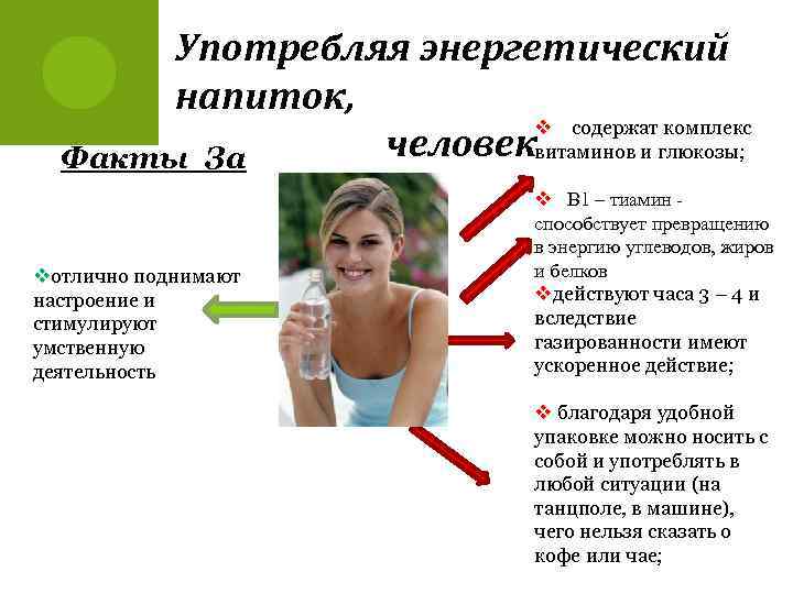   Употребляя энергетический  напиток,     v  содержат комплекс