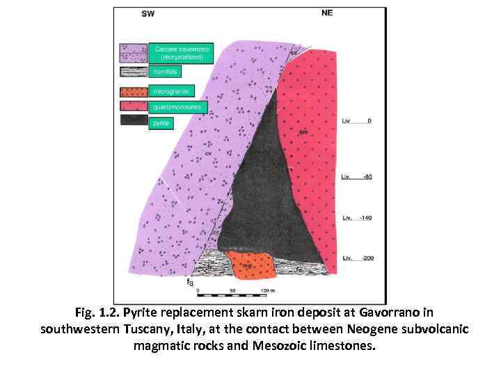  Fig. 1. 2. Pyrite replacement skarn iron deposit at Gavorrano in southwestern Tuscany,