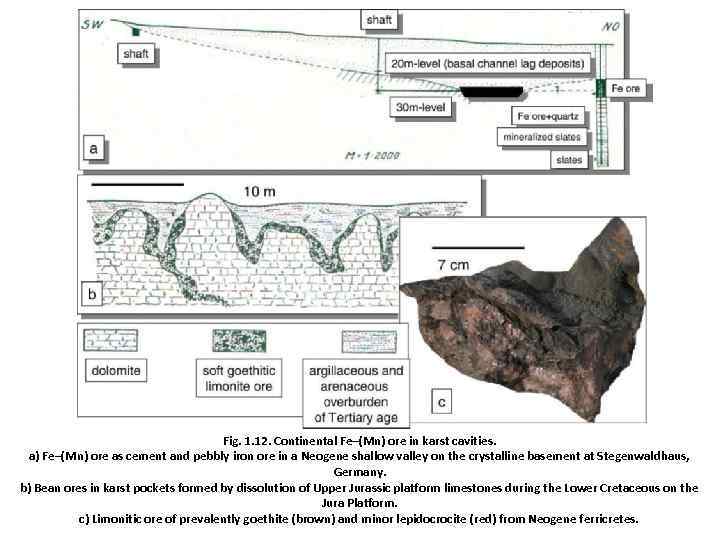        Fig. 1. 12. Continental Fe–(Mn) ore in