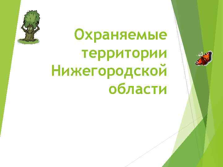  Охраняемые  территории Нижегородской  области 