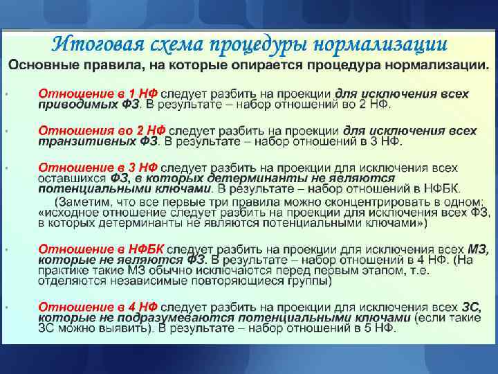 Теория нормализации Теория нормализации