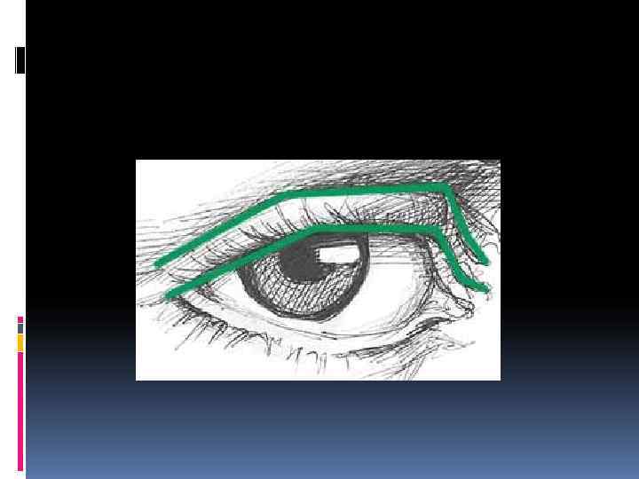 Конечно, глаз имеет миндалевидную форму, но если присмотреться,  то можно будет увидеть углы,