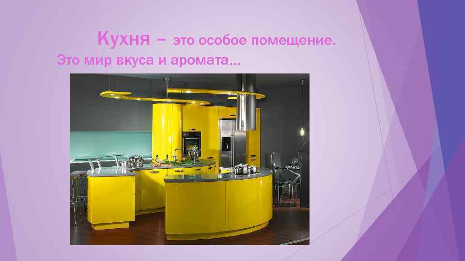  Кухня – это особое помещение. Это мир вкуса и аромата… 