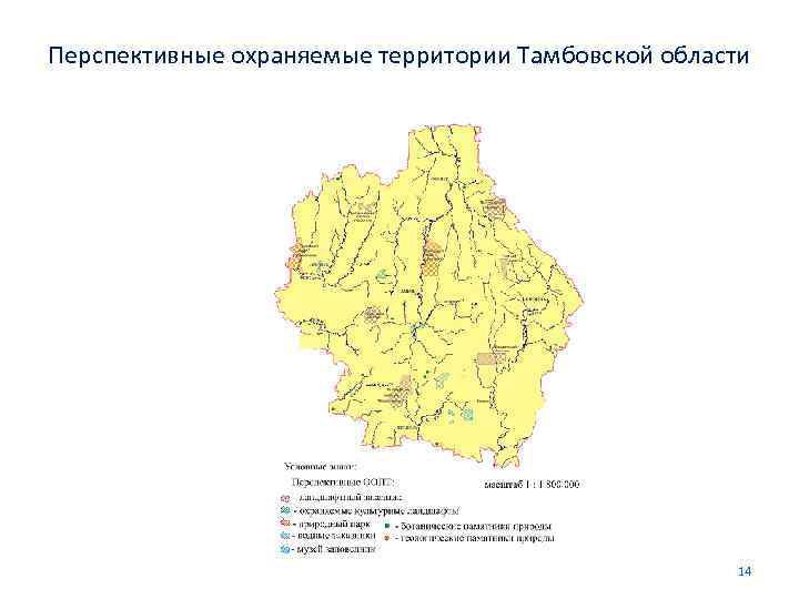Перспективные охраняемые территории Тамбовской области      14 
