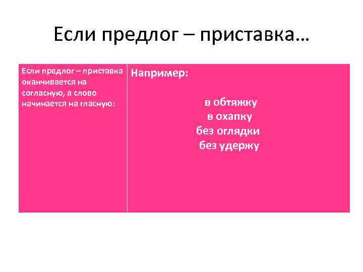   Если предлог – приставка… Если предлог – приставка  Например: оканчивается на