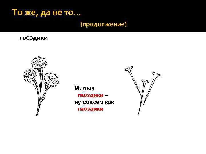 То же, да не то… (продолжение) гвоздики Милые гвоздики – ну совсем как гвоздики