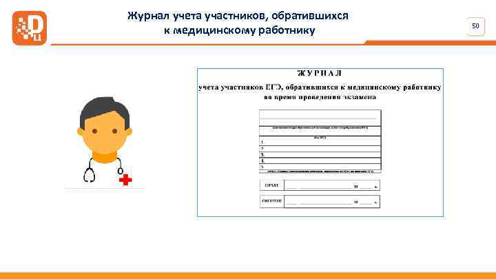 Журнал учета участников, обратившихся к медицинскому работнику 50 