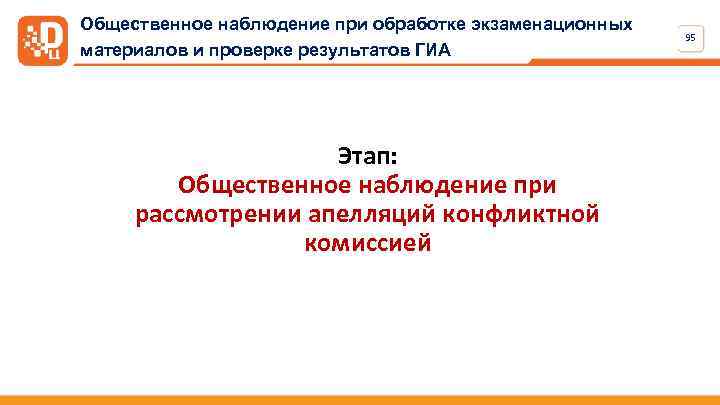 Общественное наблюдение при обработке экзаменационных материалов и проверке результатов ГИА Этап: Общественное наблюдение при