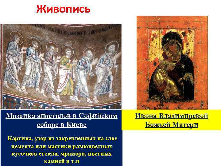 Живопись Мозаика апостолов в Софийском соборе в Киеве Картина, узор из закрепленных на слое