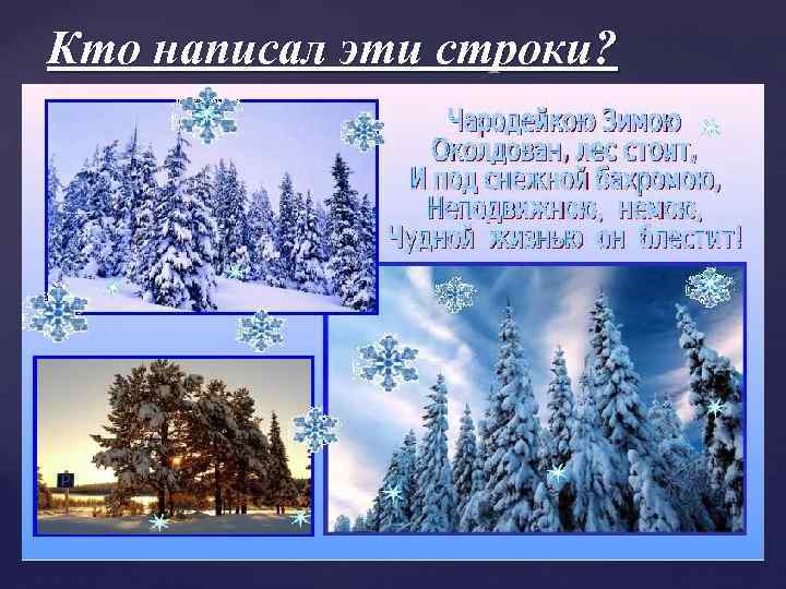 Кто написал эти строки? 