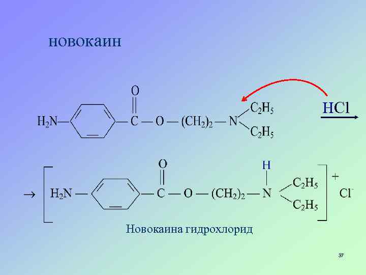 новокаин НСl Новокаина гидрохлорид 37 