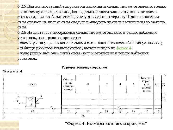 6. 2. 5 Для жилых зданий допускается выполнять схемы систем отопления только на подземную