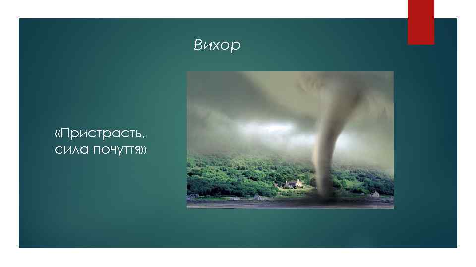 Вихор «Пристрасть, сила почуття» 