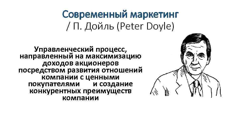 Современный маркетинг / П. Дойль (Peter Doyle) Управленческий процесс, направленный на максимизацию доходов акционеров