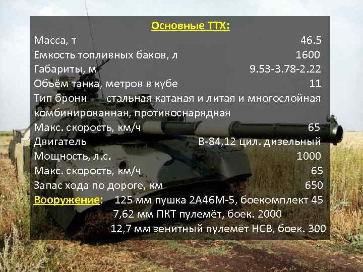 Требования к образцам вооружения и военной техники