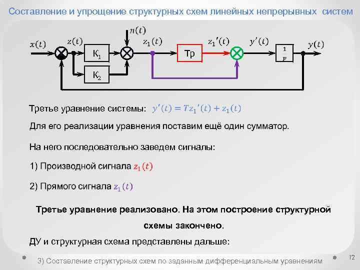 1 2 3 схема. Упрощение схем. Упрощение структурных схем. Составление дифференциального уравнения по структурной схеме. Как составляется структурная схема.