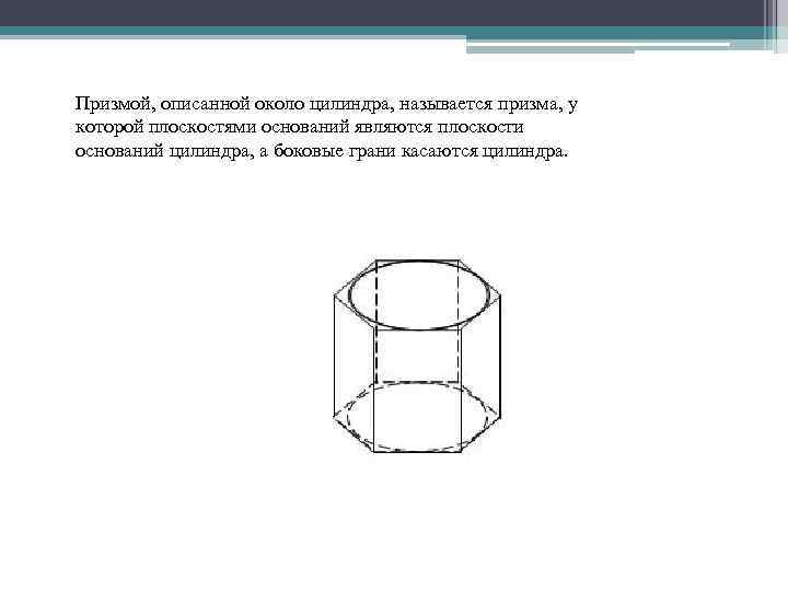 Площадь боковой поверхности цилиндра описанного около призмы