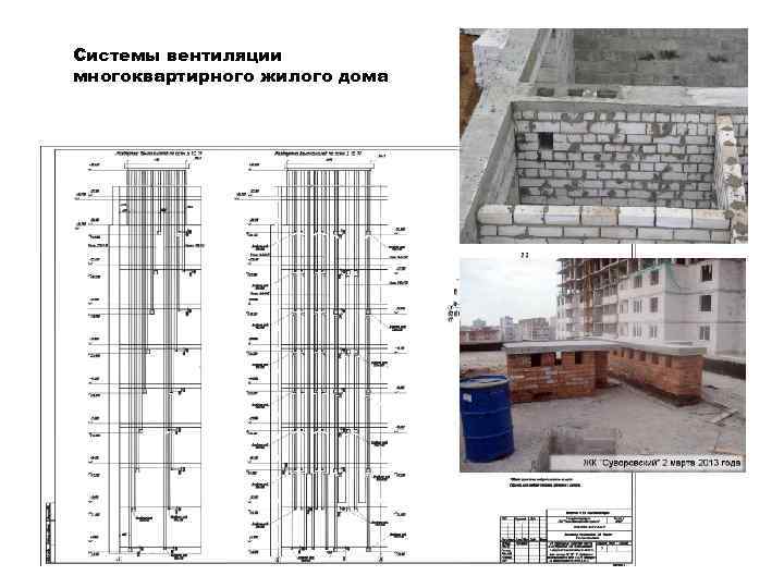 Системы вентиляции многоквартирного жилого дома 