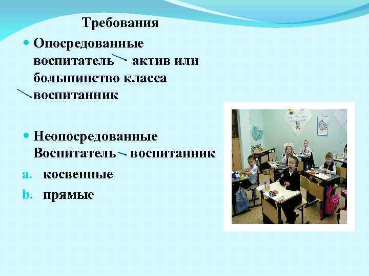 Воспитанием называется. Опосредованное воспитание. Опосредованные требования. Требования к воспитателю. Не опосредованное воспитание.