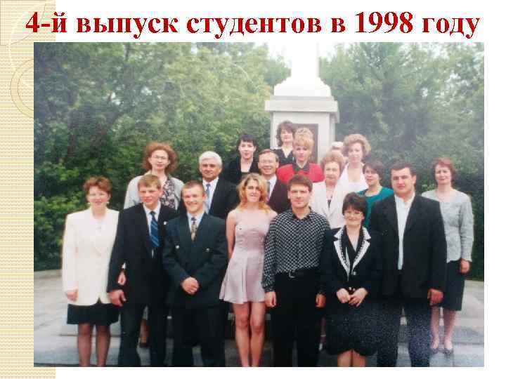 4 -й выпуск студентов в 1998 году 