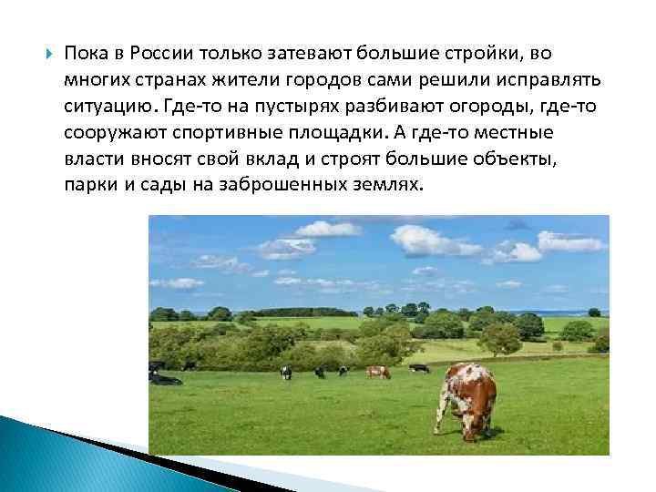  Пока в России только затевают большие стройки, во многих странах жители городов сами