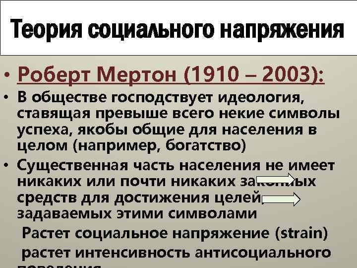 Теория р. Мертон теория напряжения. Теория социального напряжения. Теория р Мертона. Теории Мертона в социологии.