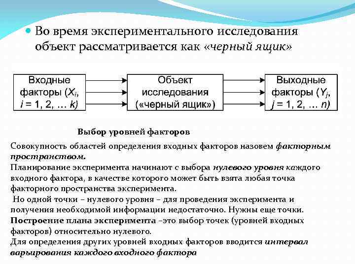 Смысл взаимодействия в факторном экспериментальном плане состоит в следующем