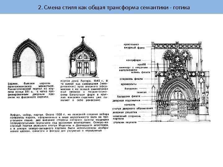 2. Смена стиля как общая трансформа семантики - готика 