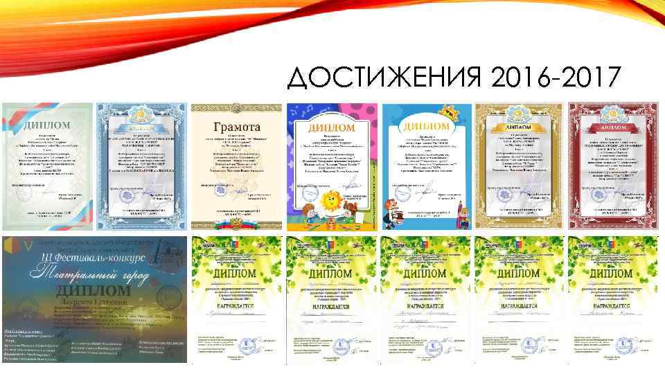 ДОСТИЖЕНИЯ 2016 -2017 