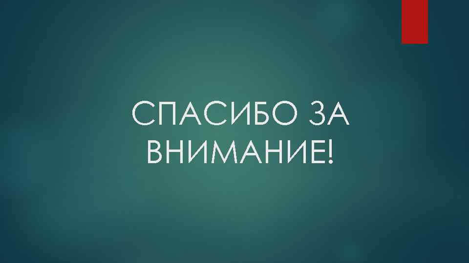 СПАСИБО ЗА ВНИМАНИЕ! 