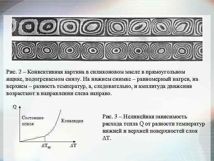 Рис. 2 – Конвективная картина в силиконовом масле в прямоугольном ящике, подогреваемом снизу. На