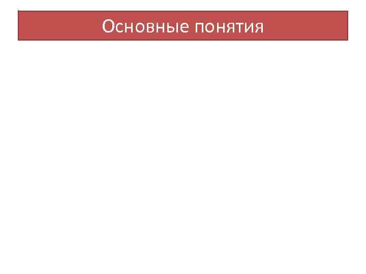 Основные понятия 