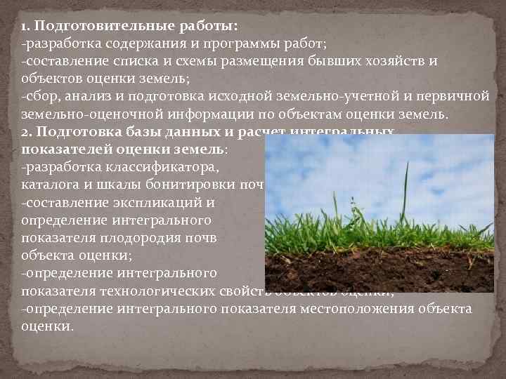 1. Подготовительные работы: -разработка содержания и программы работ; -составление списка и схемы размещения бывших