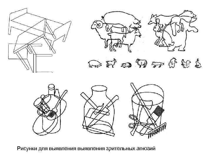 Рисунки для выявления зрительных агнозий 