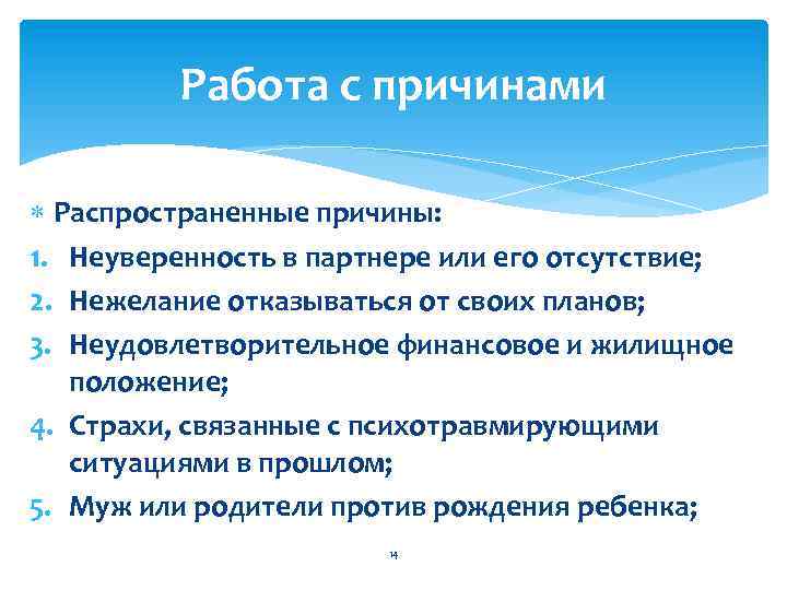 Методика консультирования женщин в ситуации репродуктивного выбораПроект