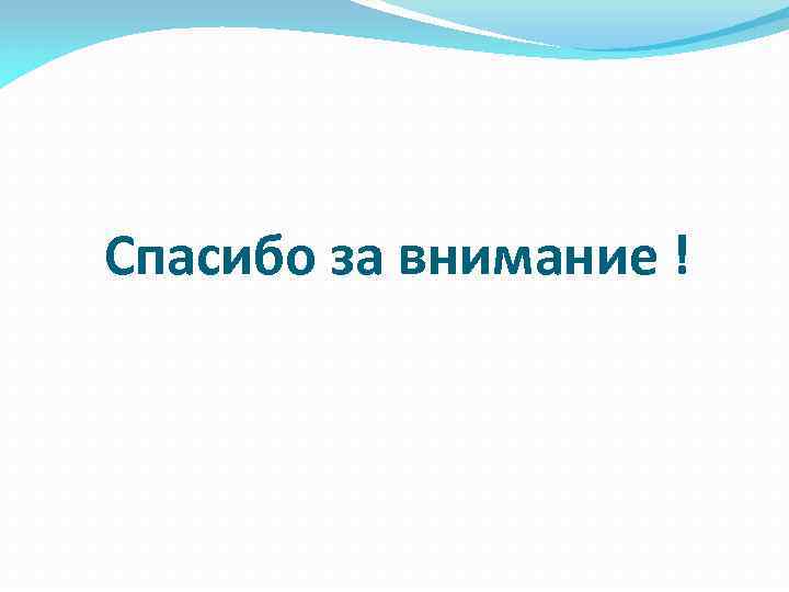 Спасибо за внимание ! 