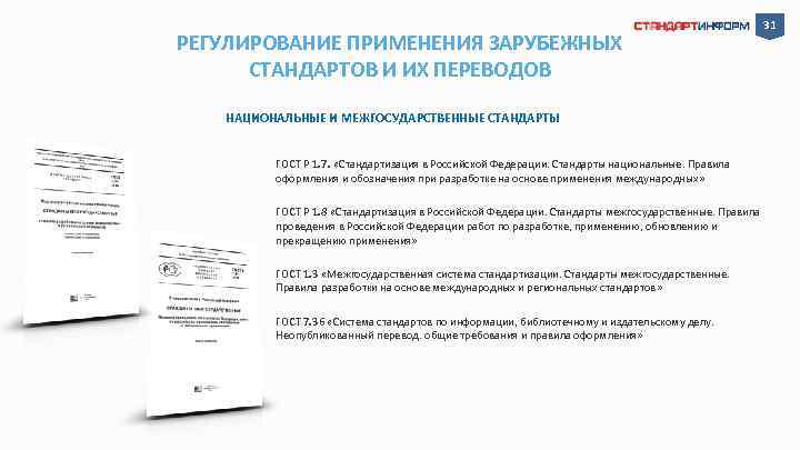 РЕГУЛИРОВАНИЕ ПРИМЕНЕНИЯ ЗАРУБЕЖНЫХ СТАНДАРТОВ И ИХ ПЕРЕВОДОВ НАЦИОНАЛЬНЫЕ И МЕЖГОСУДАРСТВЕННЫЕ СТАНДАРТЫ ГОСТ Р 1.