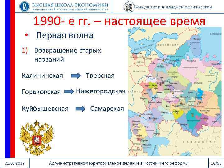 Факультет прикладной политологии 1990 - е гг. – настоящее время • Первая волна 1)