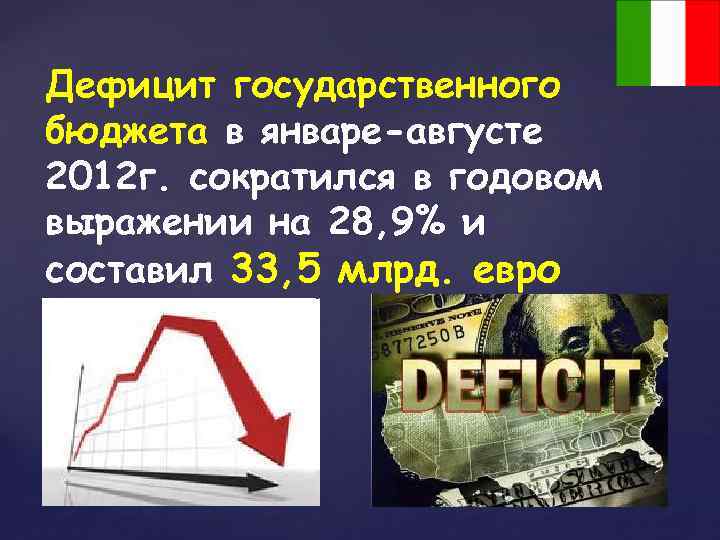 Дефицит государственного бюджета в январе-августе 2012 г. сократился в годовом выражении на 28, 9%