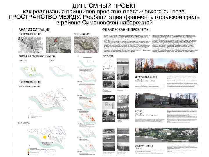 ДИПЛОМНЫЙ ПРОЕКТ как реализация принципов проектно-пластического синтеза. ПРОСТРАНСТВО МЕЖДУ. Реабилитация фрагмента городской среды в