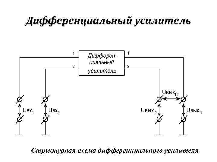 Схема дифференциального усилителя