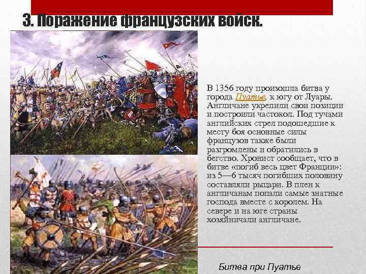 Какие битвы происходили в россии. Поражение французских войск в столетней войне.
