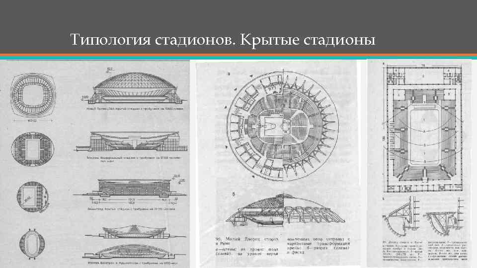 Типология стадионов. Крытые стадионы 