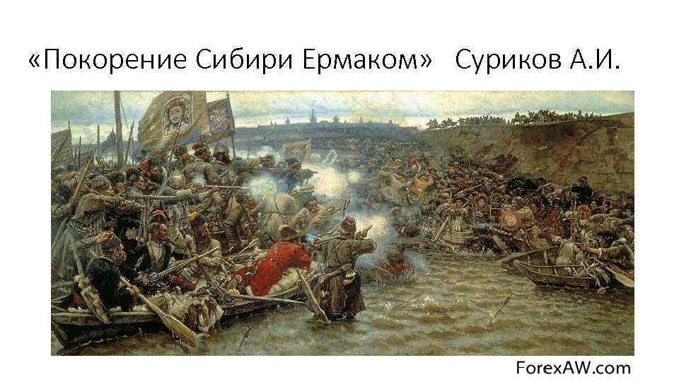  «Покорение Сибири Ермаком» Суриков А. И. 