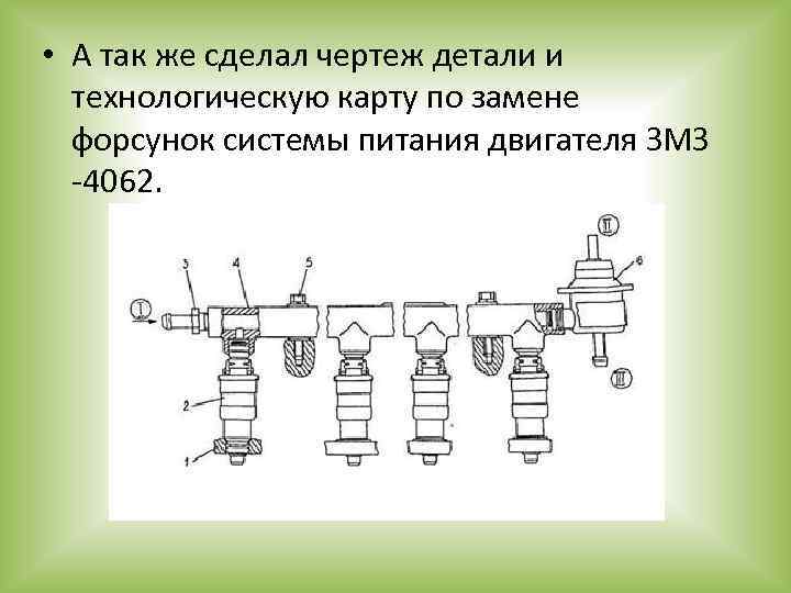  • А так же сделал чертеж детали и технологическую карту по замене форсунок