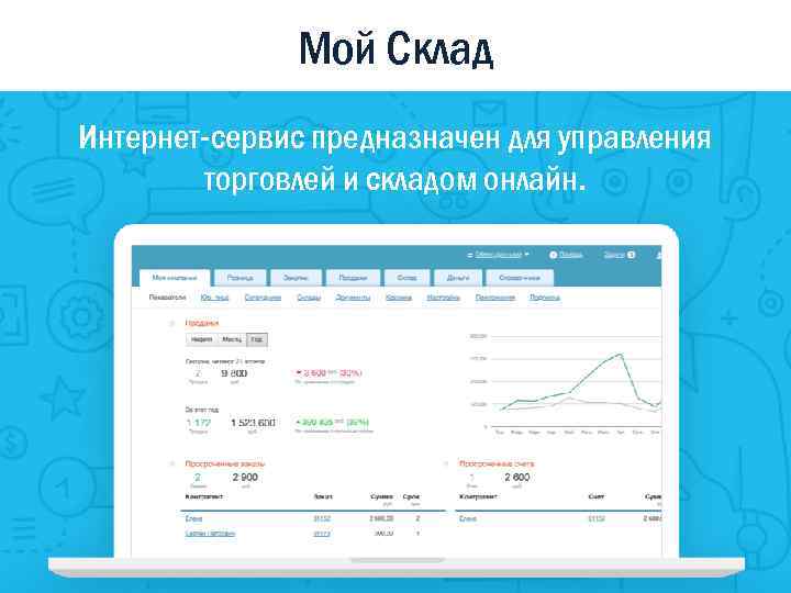 Мой Склад Интернет-сервис предназначен для управления торговлей и складом онлайн. 